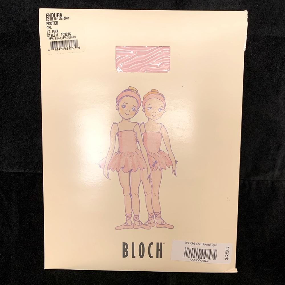 BLOCH Endura Girl’s Footed Ballet Tights BALLET PINK